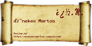 Énekes Martos névjegykártya